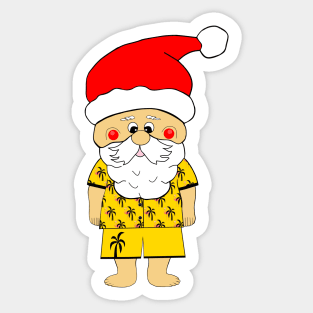 TROPICAL Santa Sticker